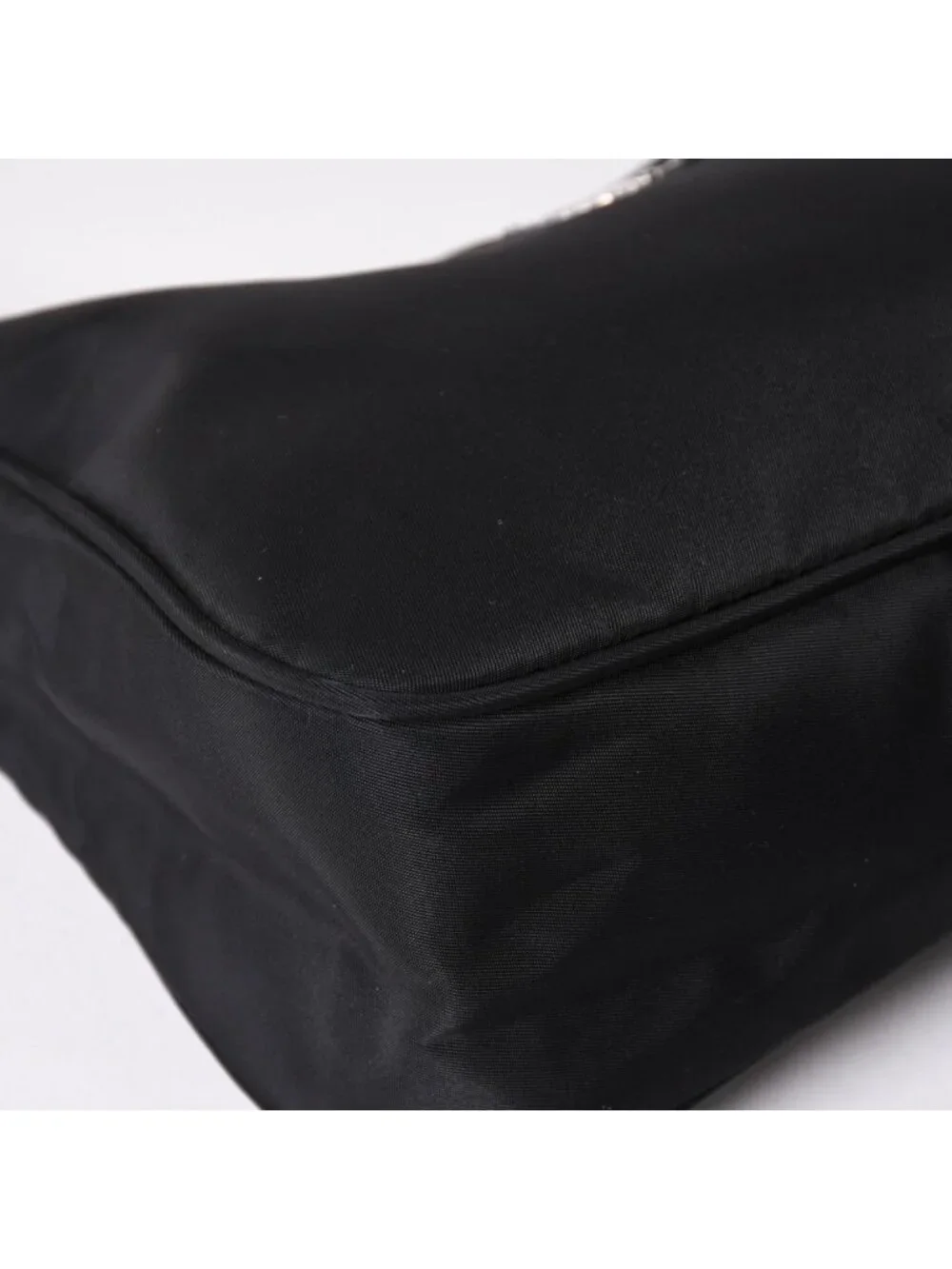 Prada Hobo Handbag Nylon Black